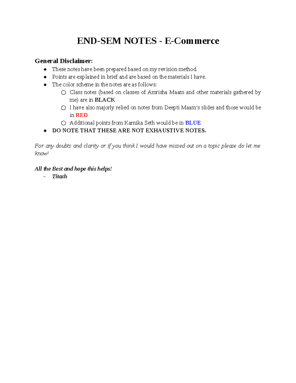 End Sem Notes - E-Comm - mnn - END-SEM NOTES - E-Commerce General ...