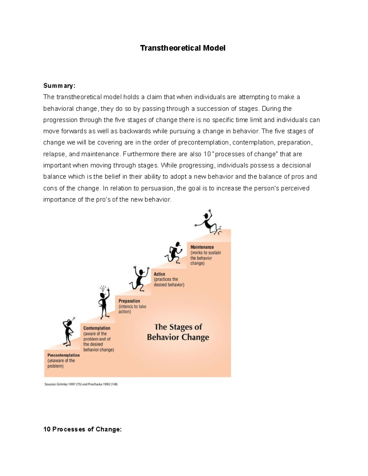 Transtheoretical Model Presentation - Transtheoretical Model Summary ...