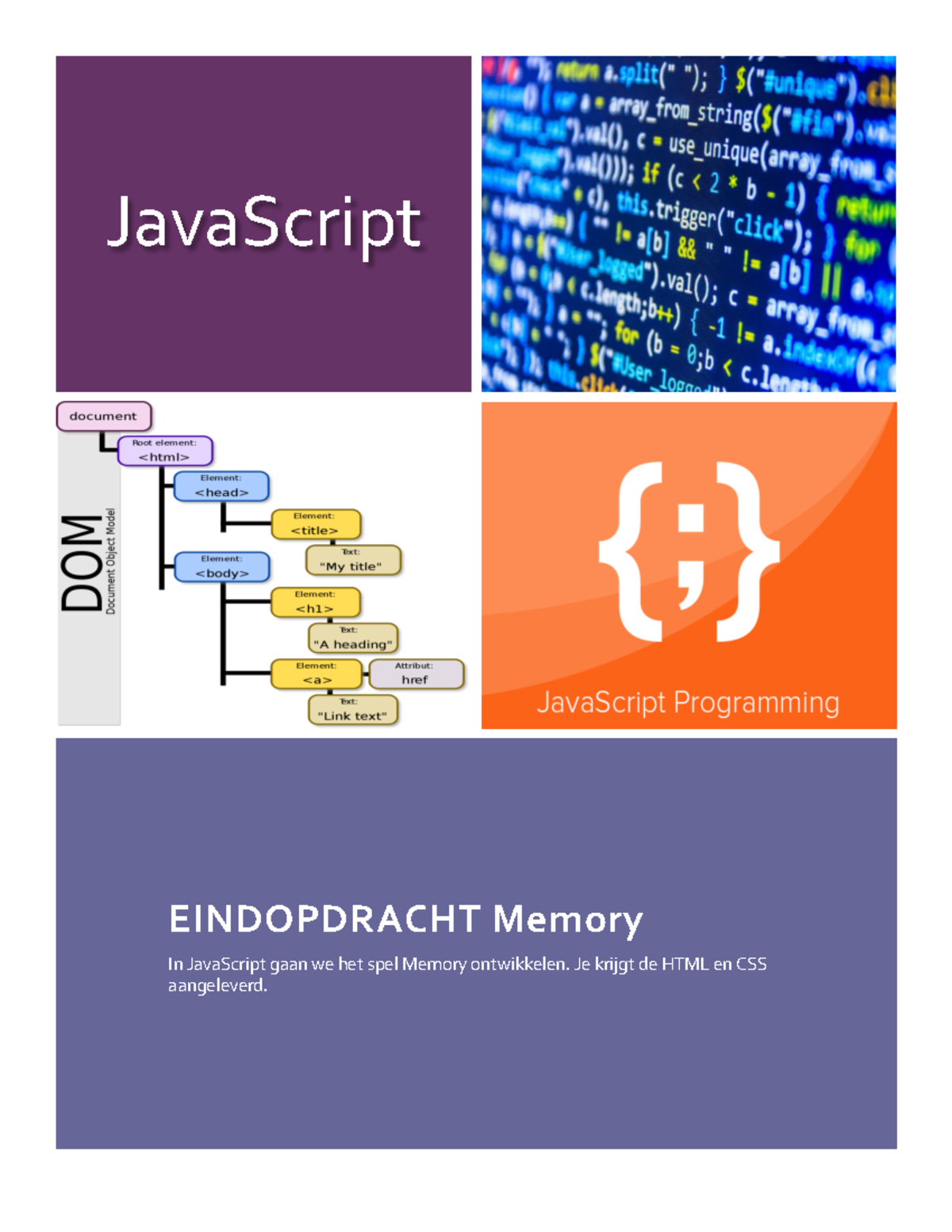 JS Eindopdracht - Memory - JavaScript EINDOPDRACHT Memory In JavaScript ...