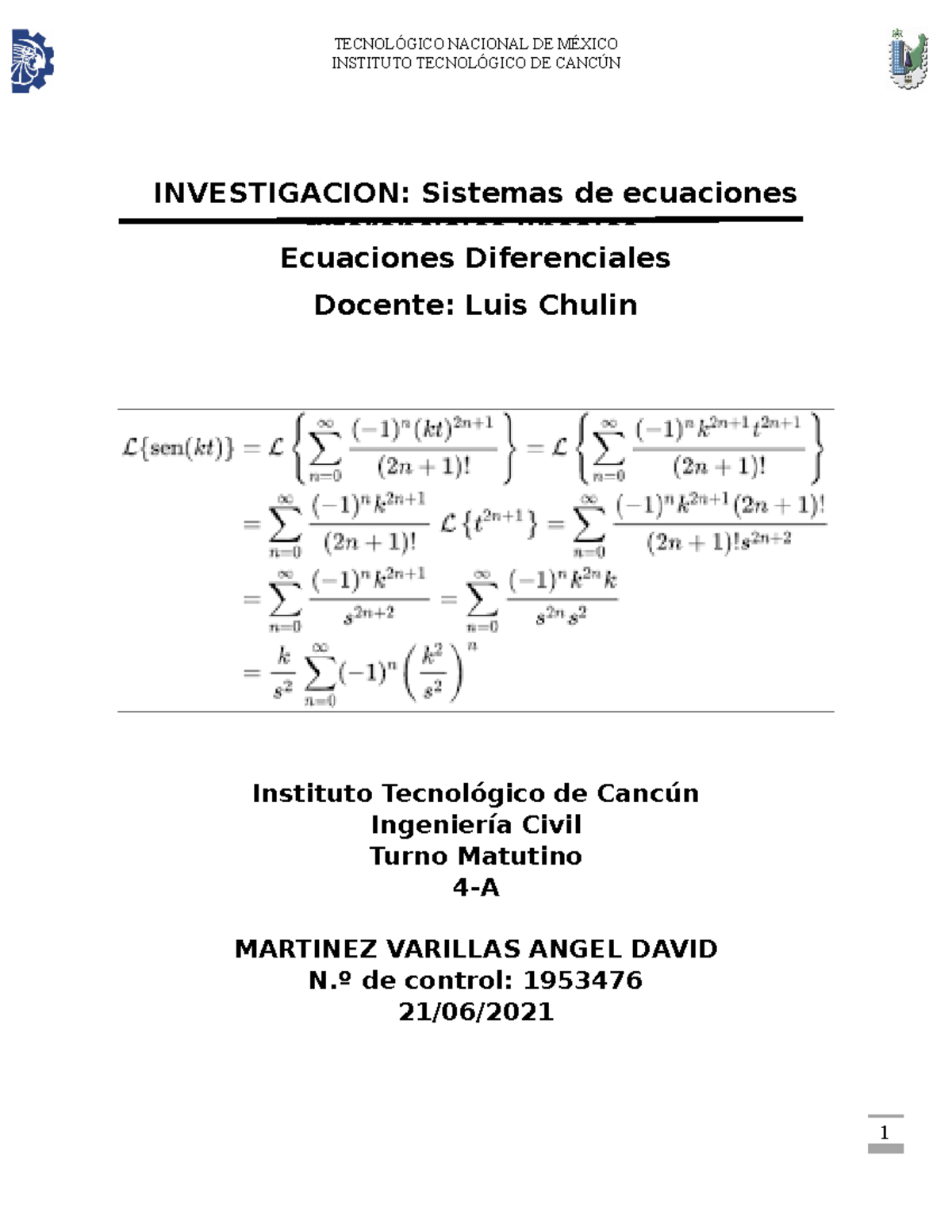 Sistemas De Ecuaciones Diferenciales Lineales Investigacion Sistemas De Ecuaciones 9831