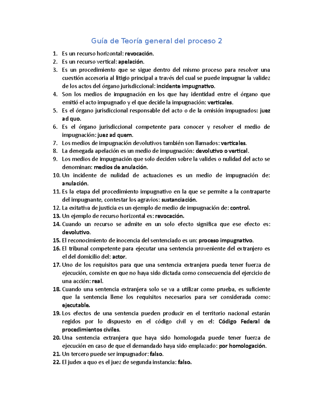 Guía De Teoría General Del Proceso Guía De Teoría General Del Proceso