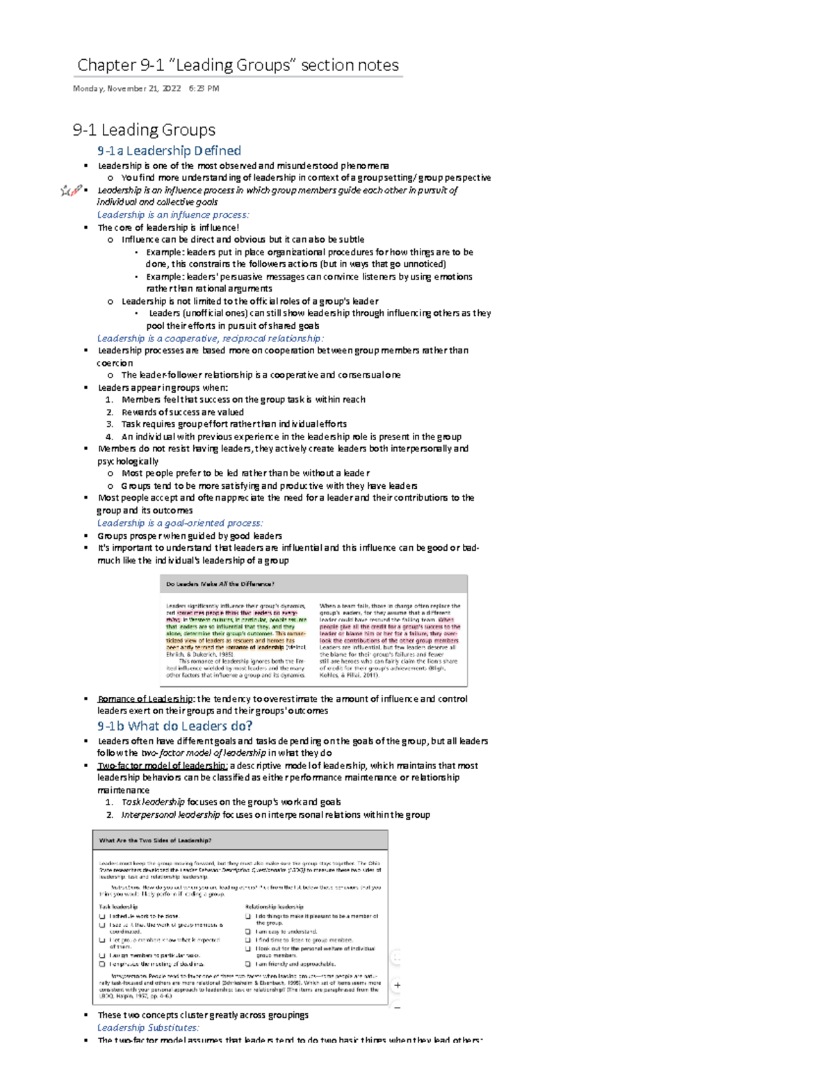 Group Dynamics and Process chapter 9 1 - Chapter 9-1 “Leading Groups ...
