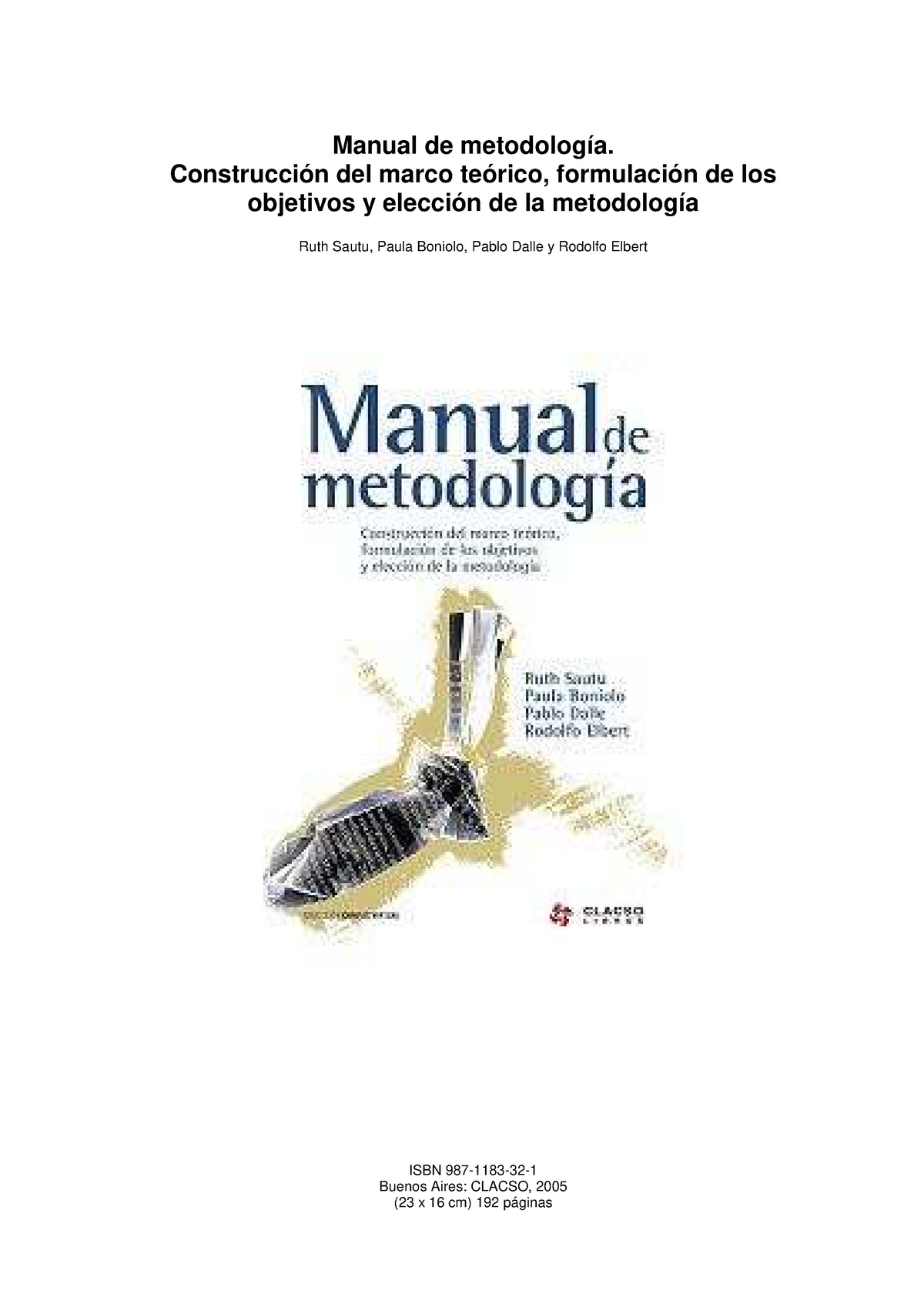 Manual De Metodologìa De La Investigaciòn Clacso - Manual De ...