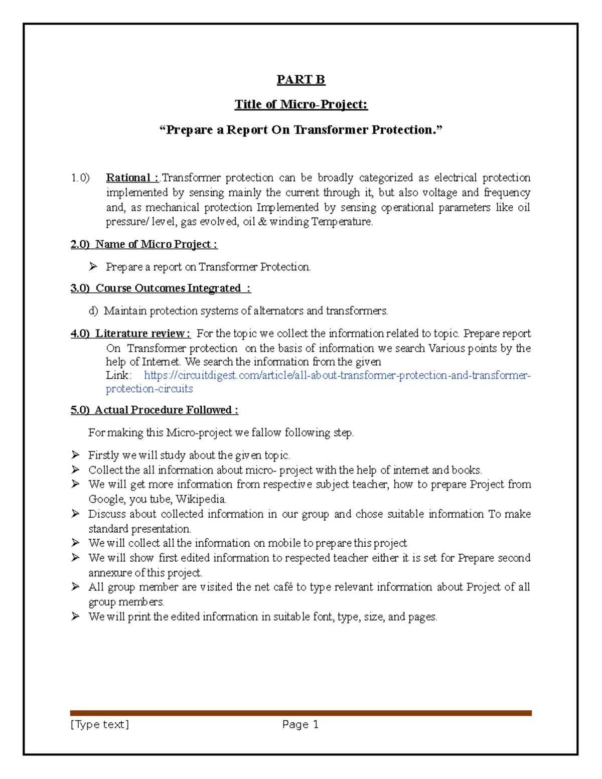 SAP micro Project Part B PART B Title of MicroProject “Prepare a