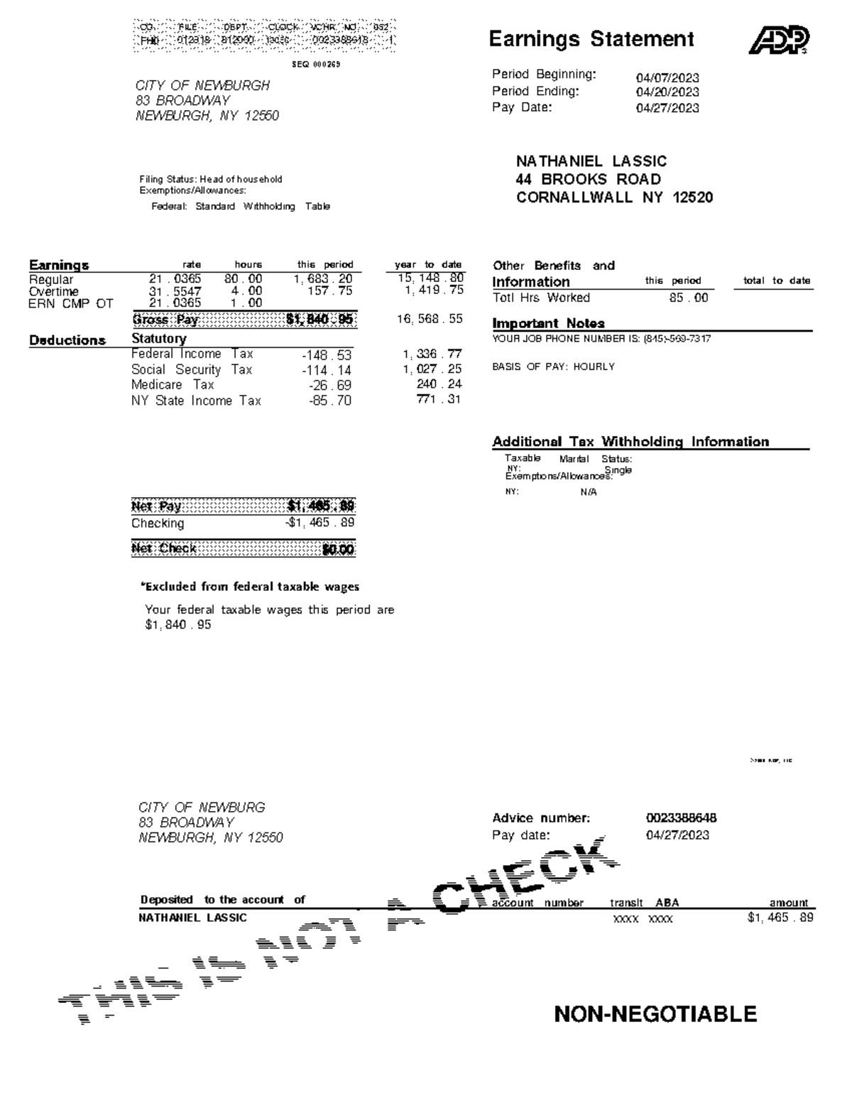 Finance In Business - Non-negotiable Account Number Transit Aba Amount 