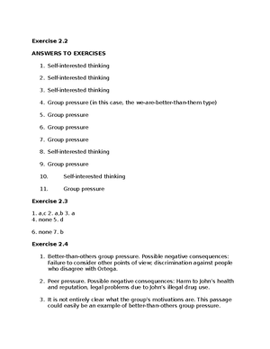 critical thinking exercise 3.3 answers