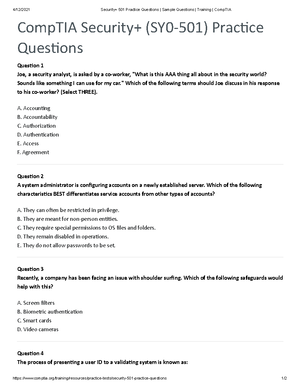 Comptia security sy0 501 exam objectives (7 0) - CompTIA Security+ ...