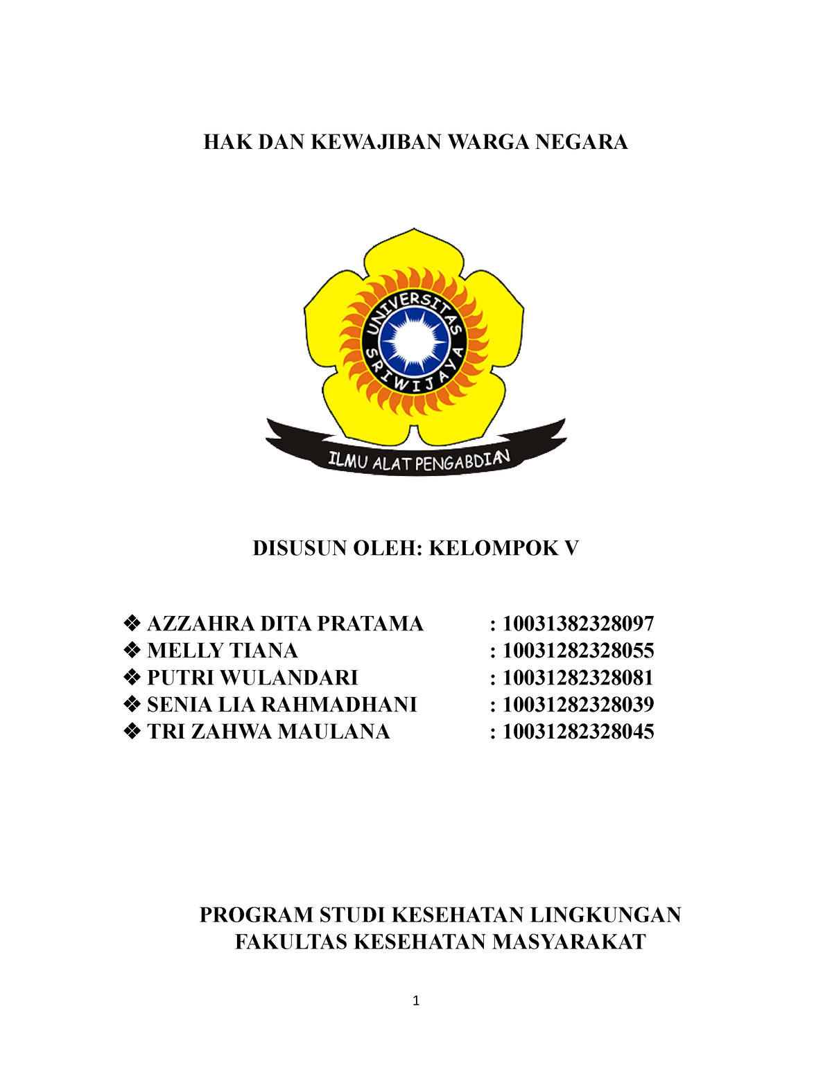 Makalah PKN Kelompok 5 - Semoga Membantu - PPKN Hak Dan Kewajiban Warga ...