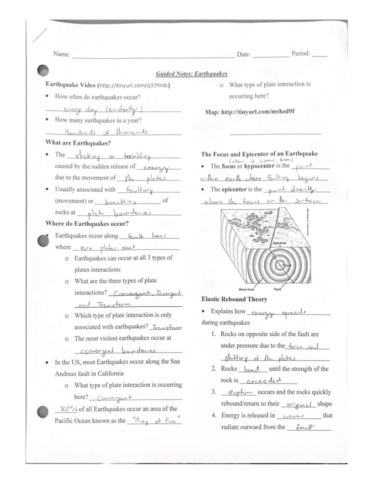 Earthquakes Notes - Studocu