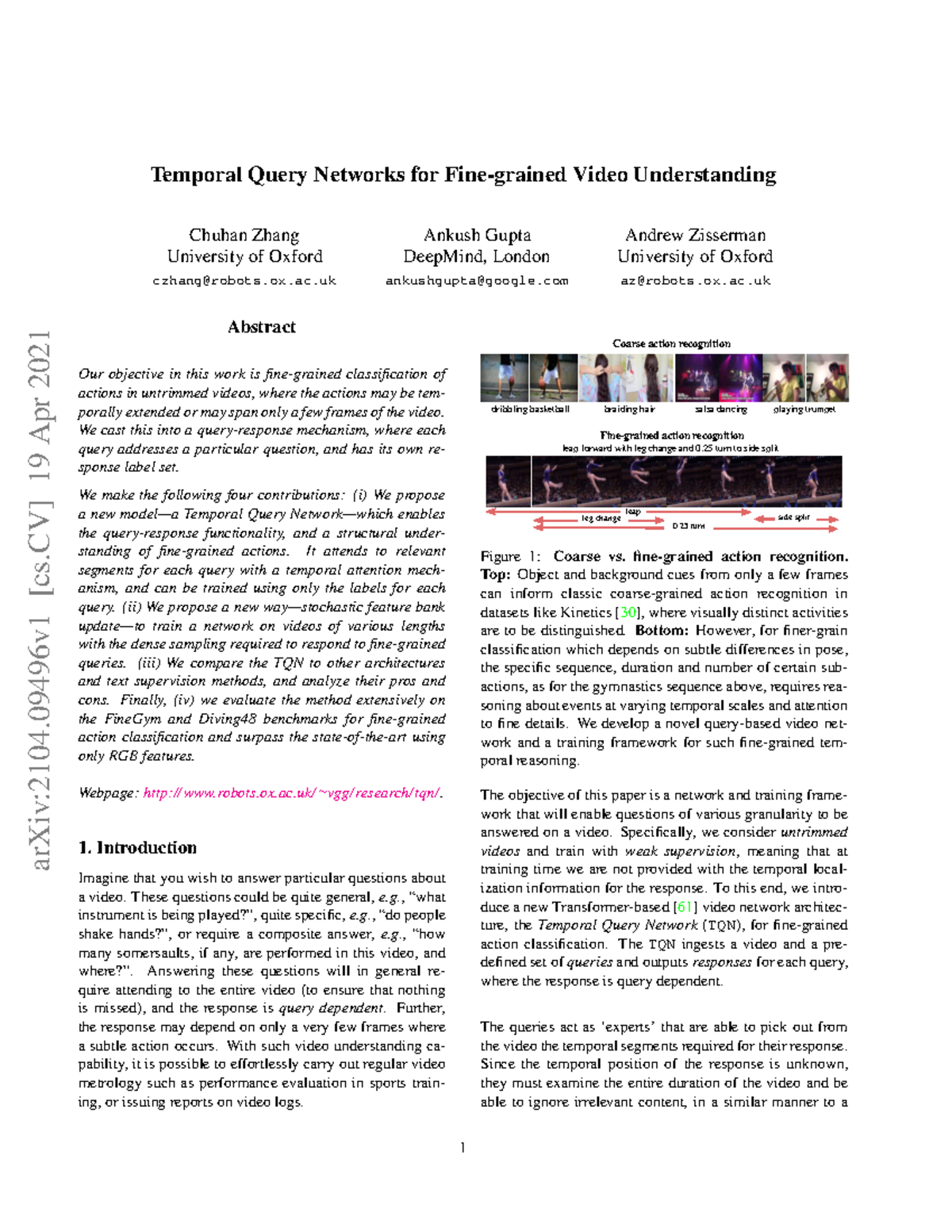 Towards Long-Form Video Understanding - Temporal Query Networks for ...