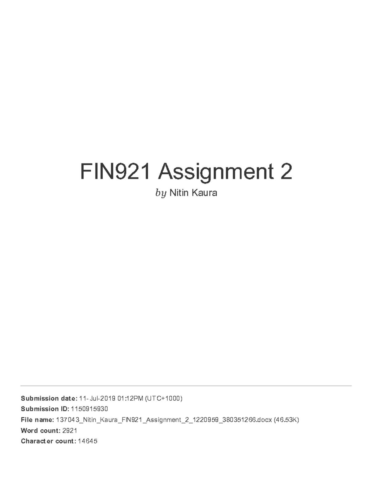 FIN921 Assignment 2 - Final Exam Prep Neurophysiology BIOL2230 - FIN921 ...