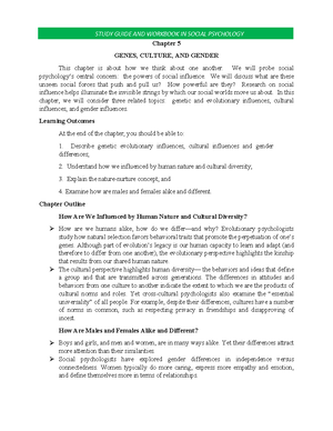 Chapter 2 Socpsy - Chapter 2 Outline The Self in the Social World ...