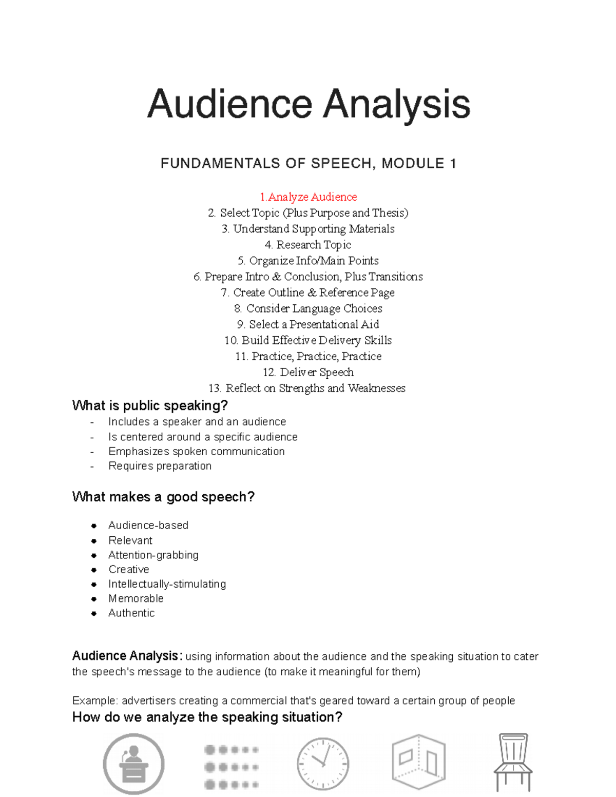 Module 1 Notes - The most important key points about audience analysis ...