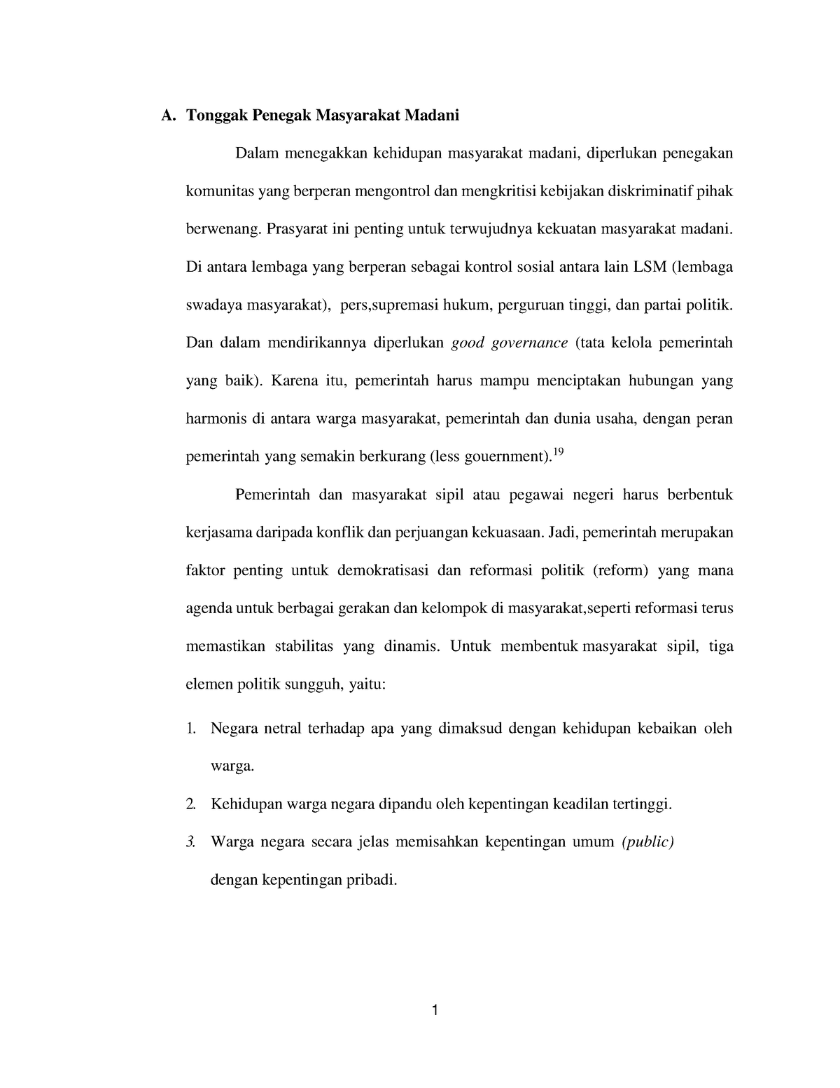 3. Tonggak Penegak Masyarakat Madani - 1 A. Tonggak Penegak Masyarakat ...