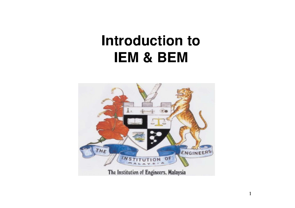 02 Ethics Professionalism IEM BEM Introduction to IEM BEM 1 THE