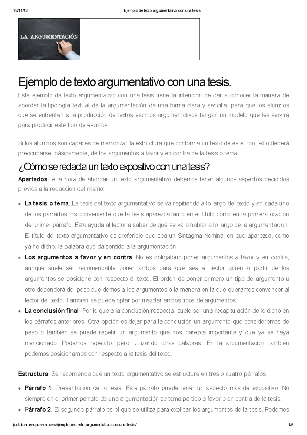 Anexo 2 Texto Argumentativo Ejemplo De Texto Argumentativo Con Una Tesis Este Ejemplo De 8325