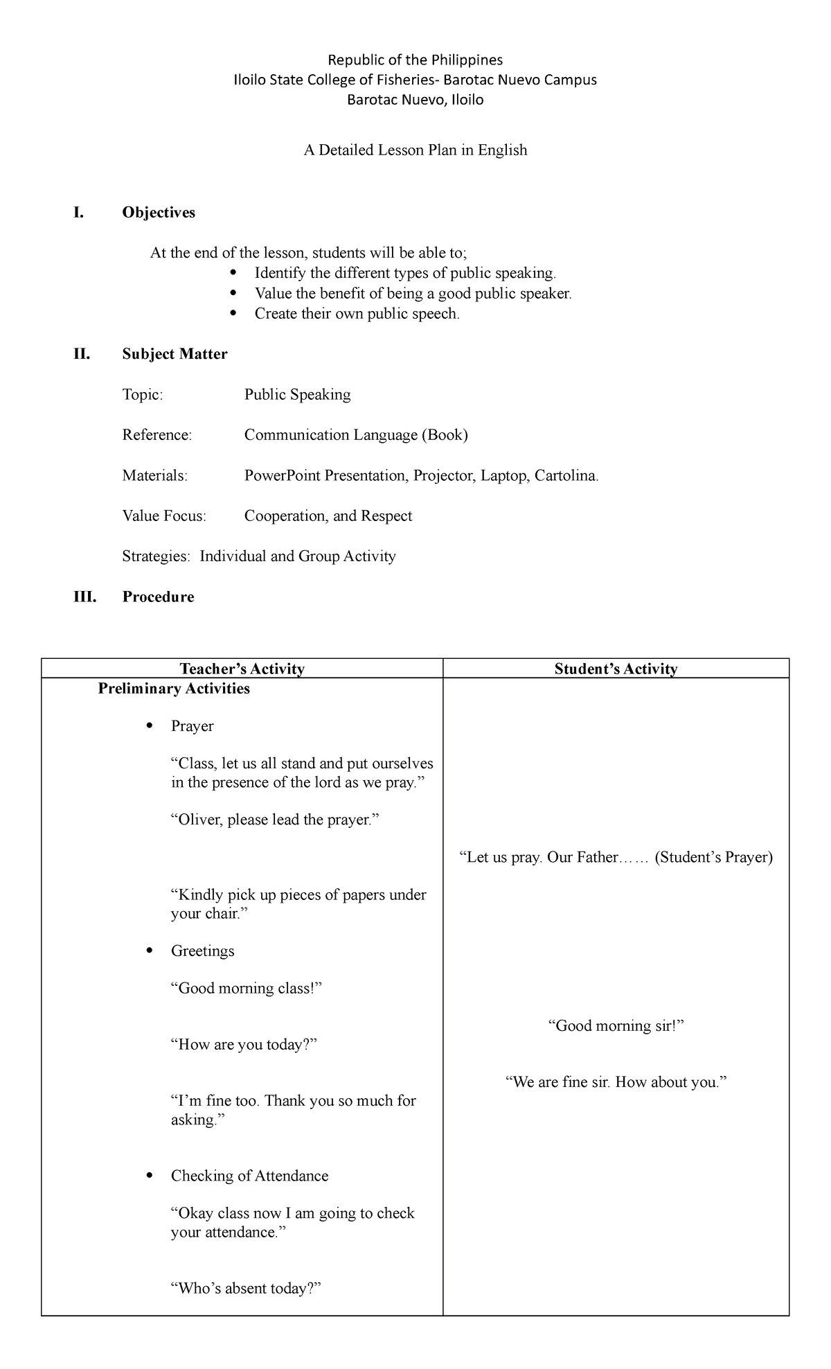 Tata lesson plan for education students - Social Thoughts and ...