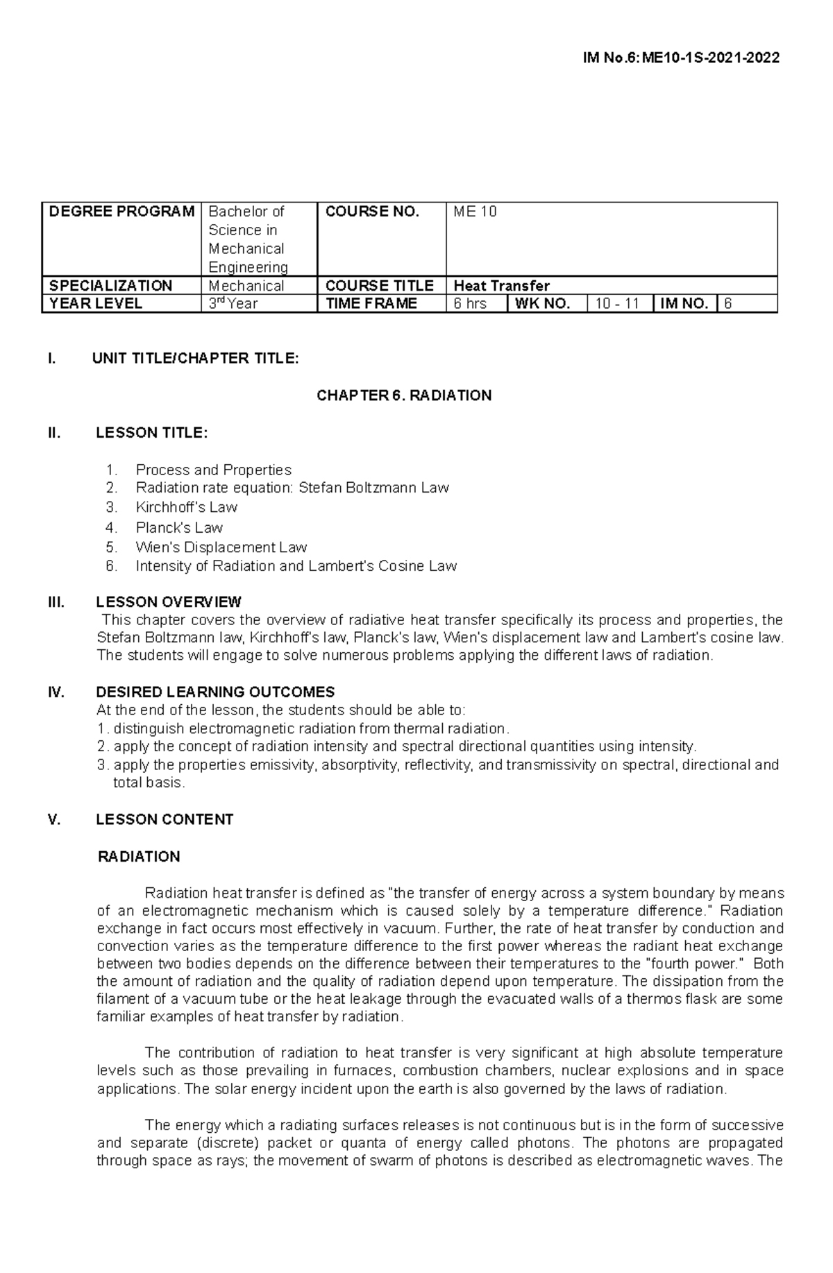 HEAT 06 NVSU-FR-ICD-05-00 - DEGREE PROGRAM Bachelor of Science in ...