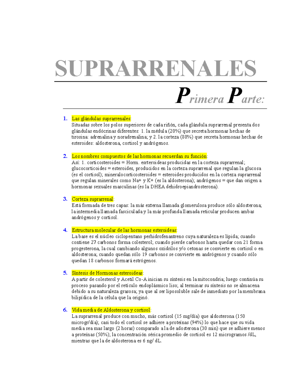Las hormonas de la glandula suprarrenal Las hormonas de la glandula suprarrenal