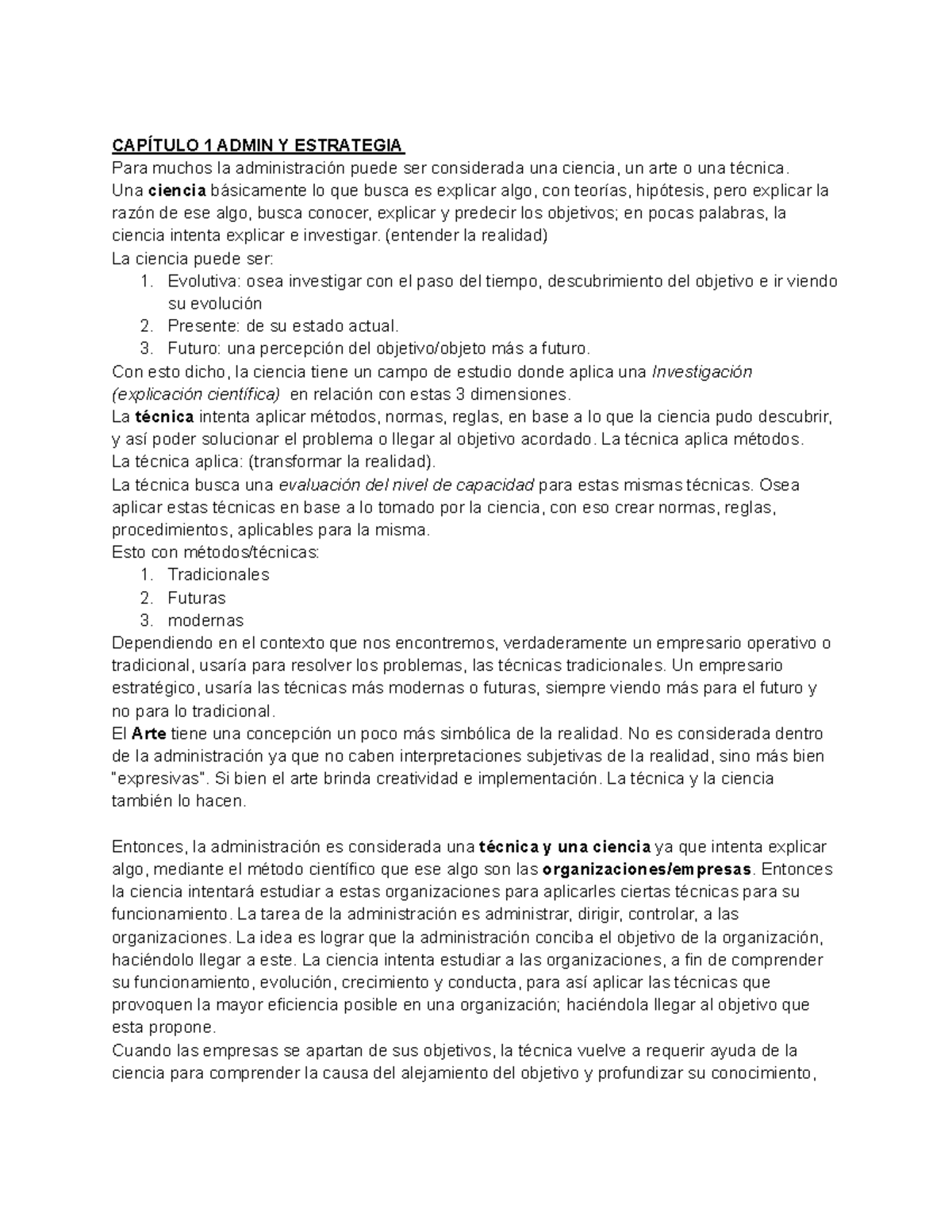 Resumen General Primer Parcial- Administracion General - CAPÍTULO 1 ...