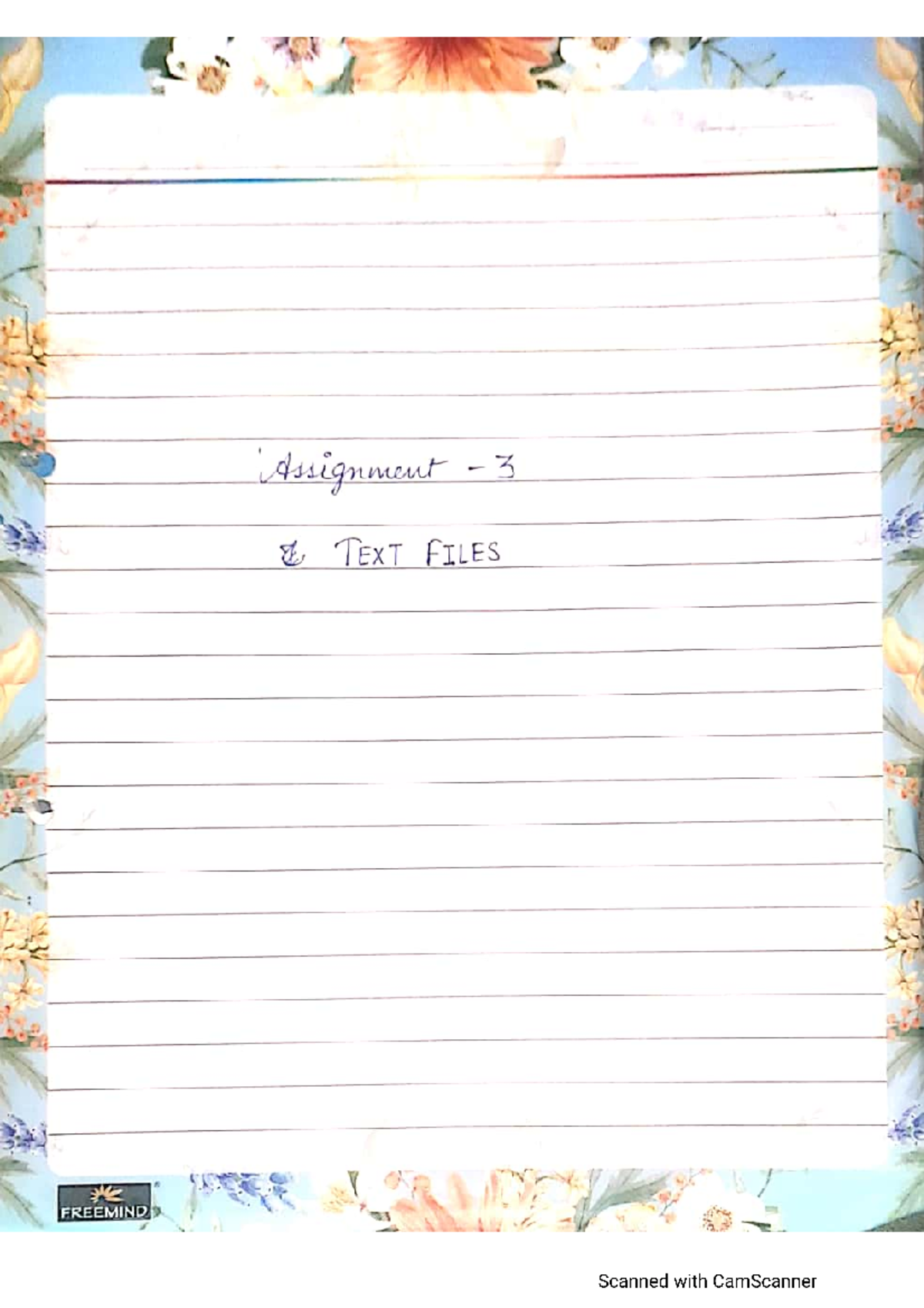 Assignment- 1 TEXT Files Programs DFH - Assignment TEXT FILES FREEMIND ...