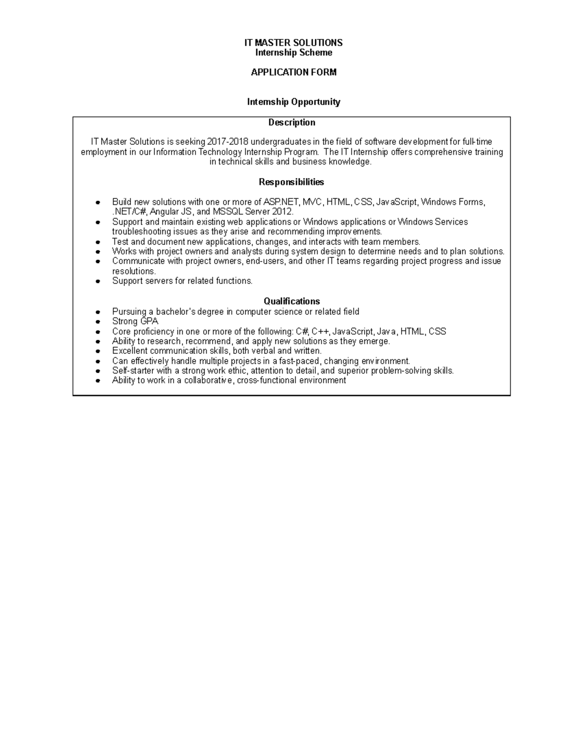 AP01 AA2 EV09 Solucion pdf - IT MASTER SOLUTIONS Internship Scheme ...