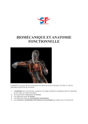 Biomécanique S1 - Introduction : Qu’est-ce Que La Biomécanique ...