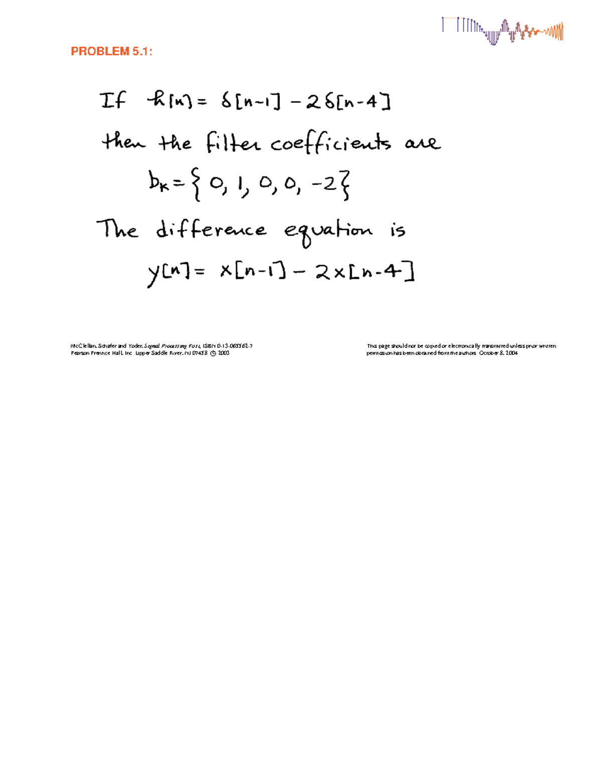 signal processig first ch.5 solution McClellan, Schafer and Yoder