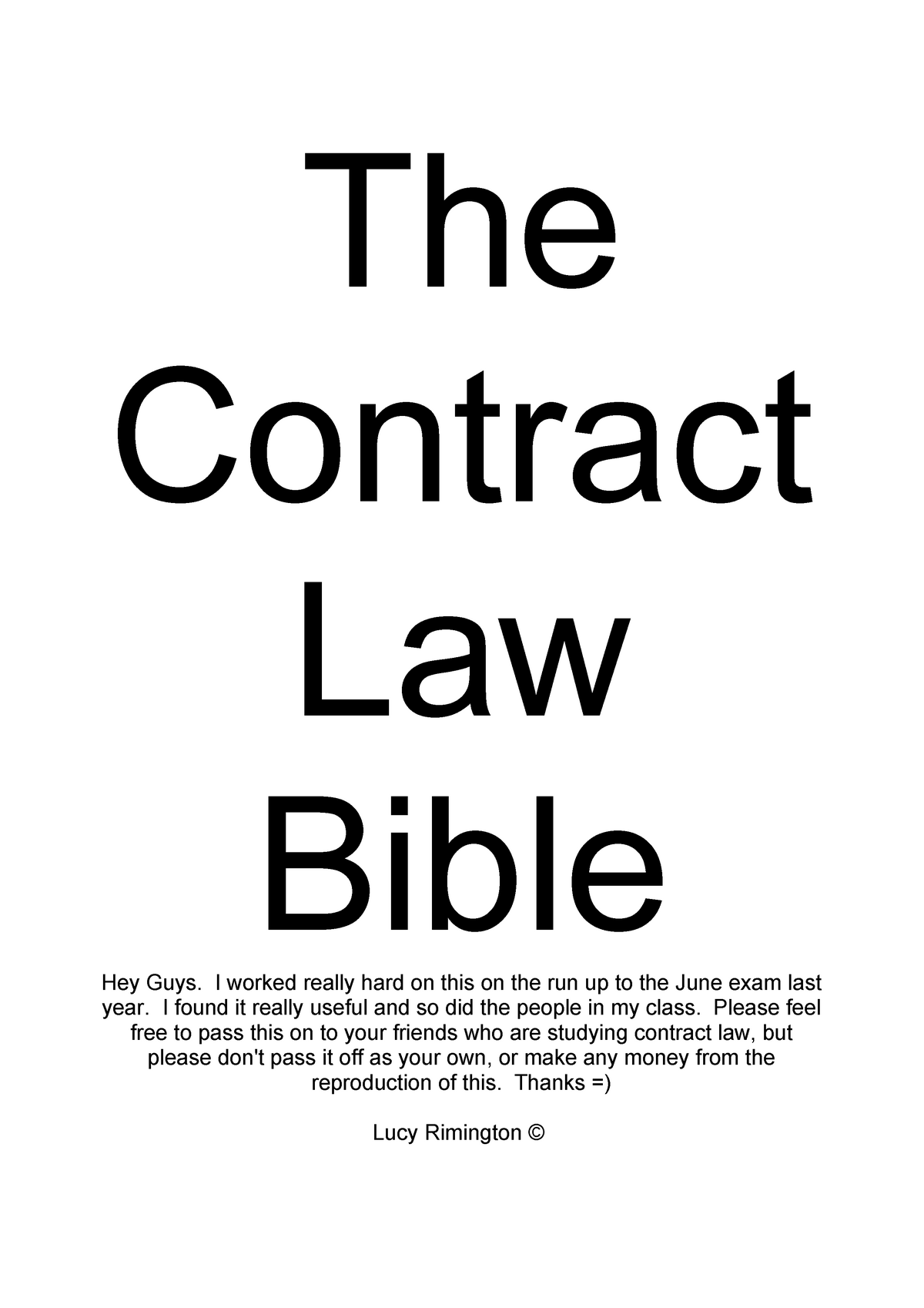 contract-law-bible-tort-law-la2001-studocu