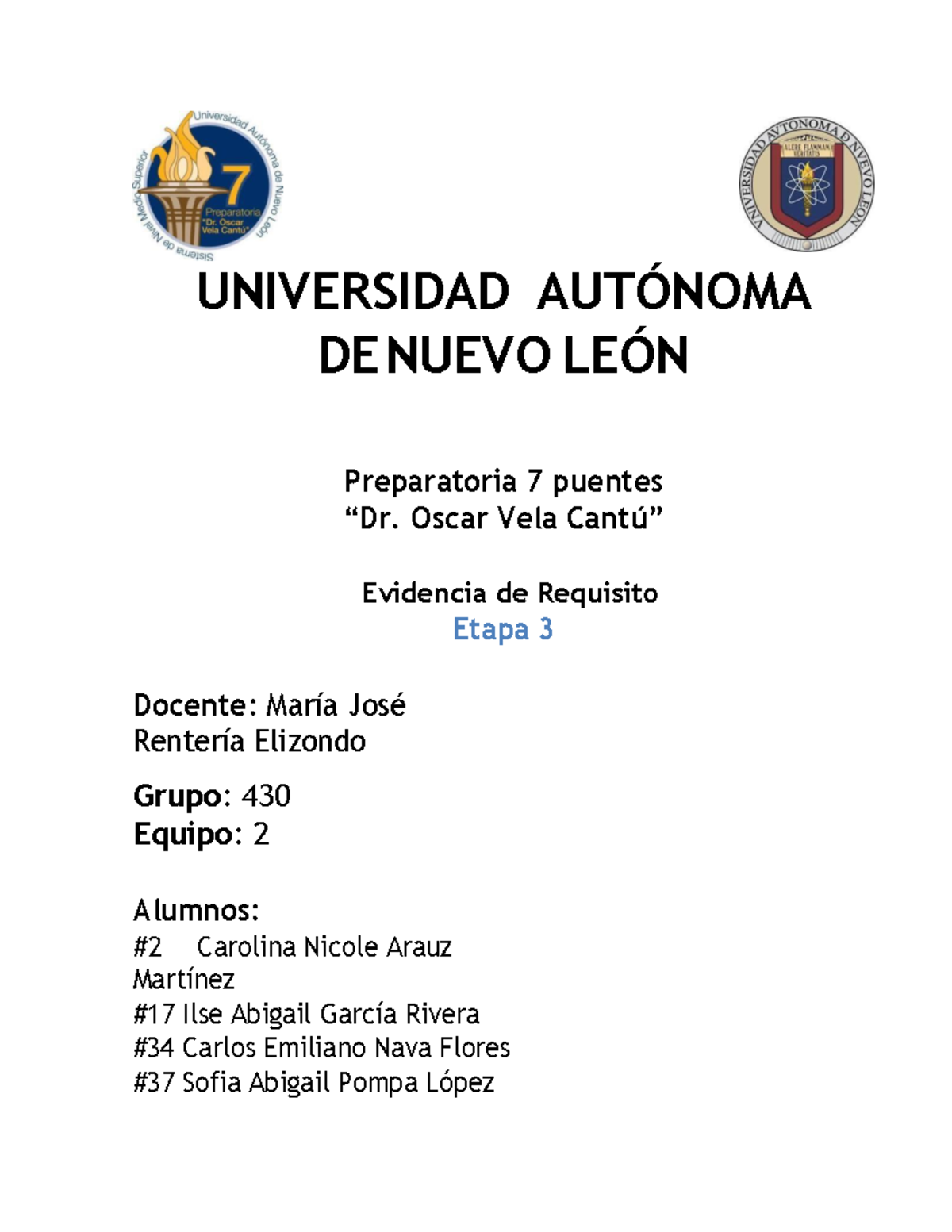 EV3 Literatura - UNIVERSIDAD AUTÓNOMA DE NUEVO LEÓN Preparatoria 7 ...