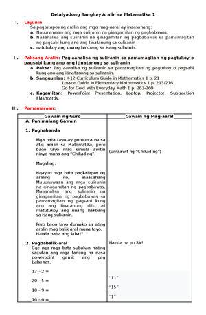 DLL Filipino 1 Q2 W3 - Daily Lesson Log For Grade 1 - GRADES 1 To 12 ...