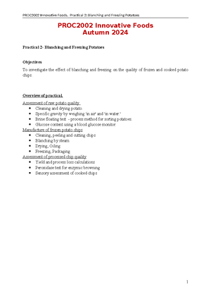 Food Tech Assessment Task 1 - Part A 1) Justify and validate how ...