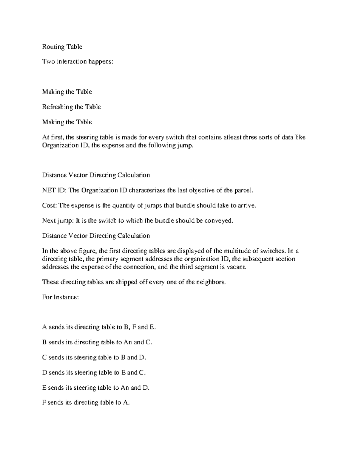 Routing Table in Computer Networking - Routing Table Two interaction ...