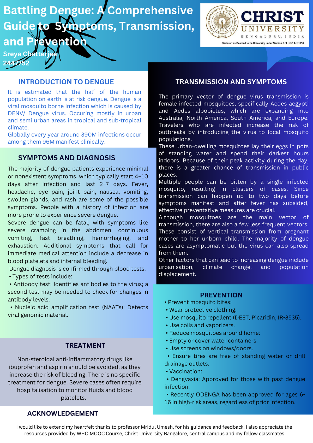 dengue overview - INTRODUCTION TO DENGUE It is estimated that the half ...