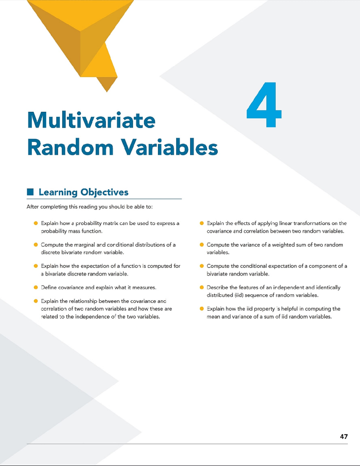 7) chap7- Quantitative Analysis - Multivariate 4 Random Variables ...
