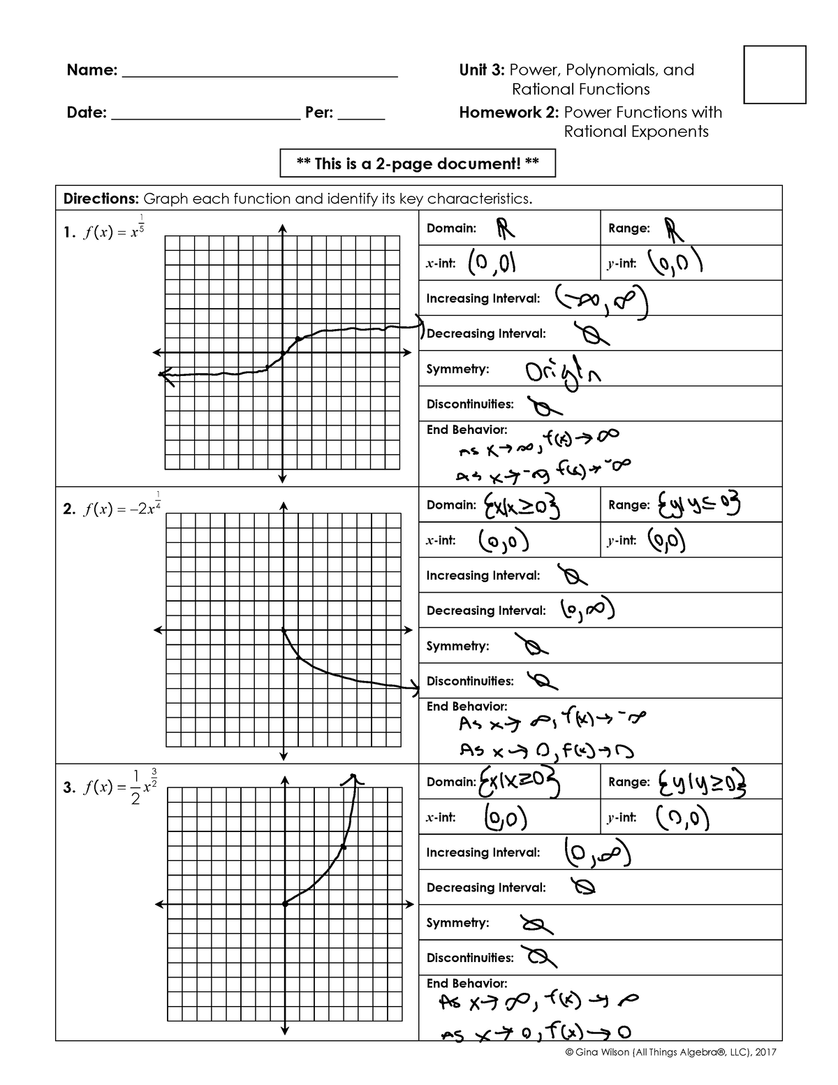 3 2 Homework Thing Name Unit 3 Power Polynomials And Rational 