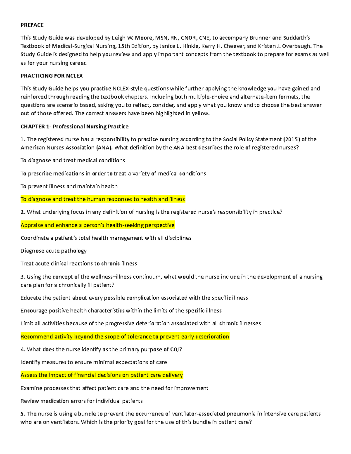 Med Surg Review Ao Fall 2023 Delgado Preface This Study Guide Was Developed By Leigh W Moore Med Surg Review Ao Fall 2023 Delgado Preface This Study Guide Was Developed By Leigh W Moore