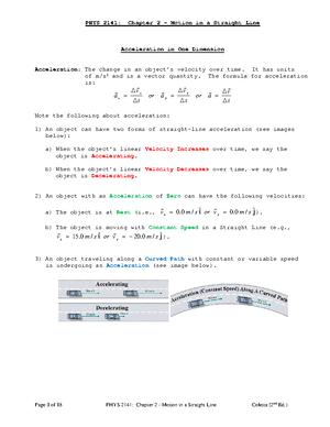 Chapter 3 - Motion in a Plane - In Chapter 3, we will study the motion ...
