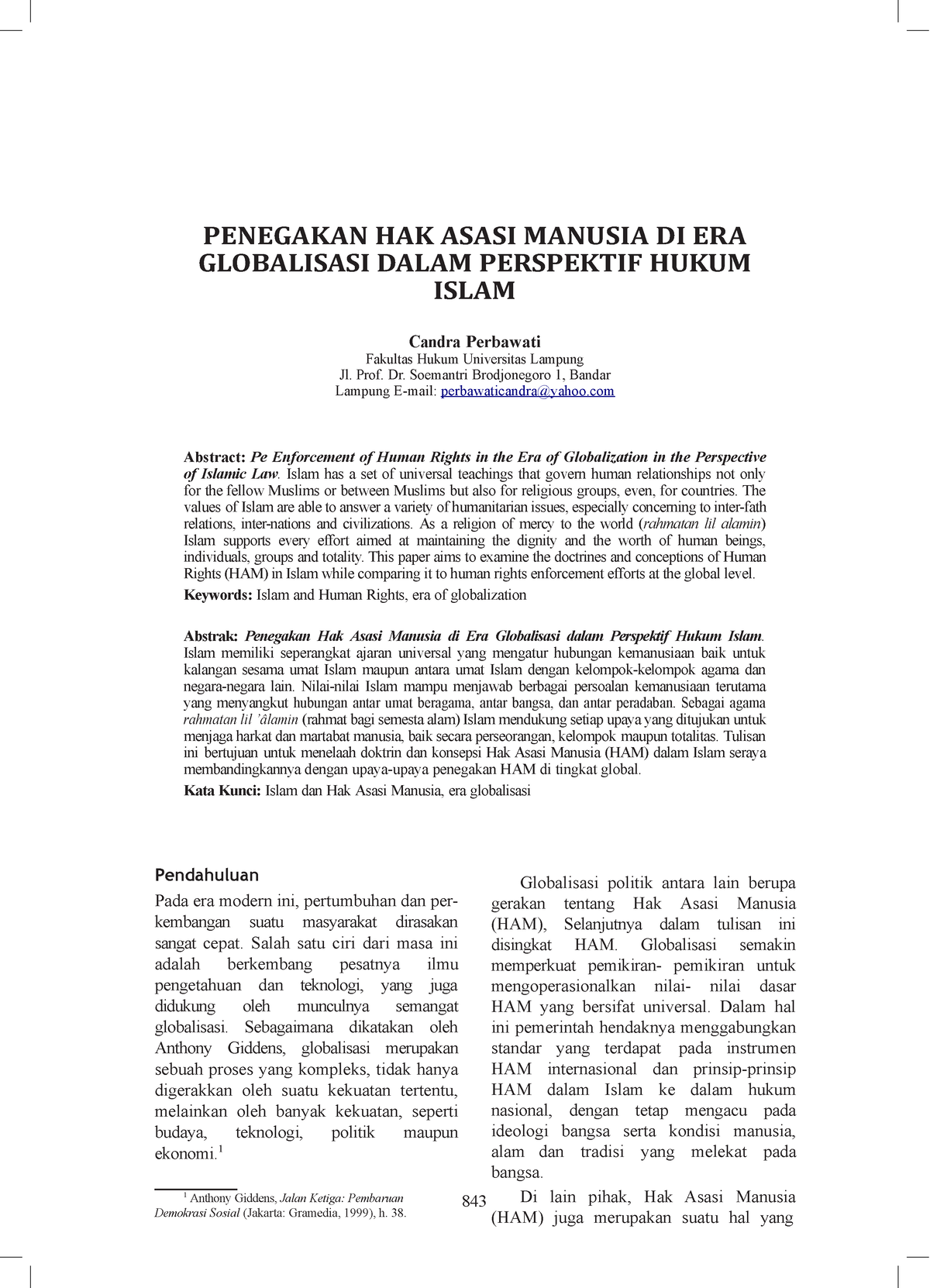 216 724 1 PB - Tugas Kuliah - PENEGAKAN HAK ASASI MANUSIA DI ERA ...