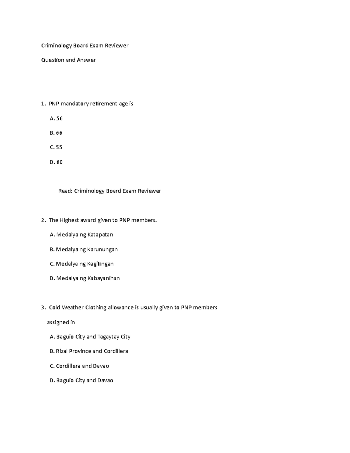 There the whole process of - Criminology Board Exam Reviewer Question ...