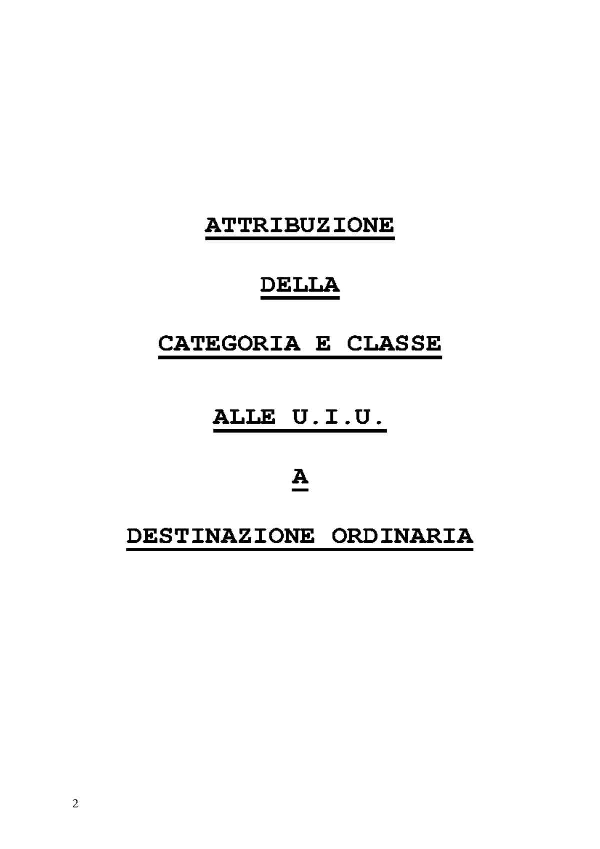 Docfa Categoria E Classe Manuale Attribuzione Attribuzione Della