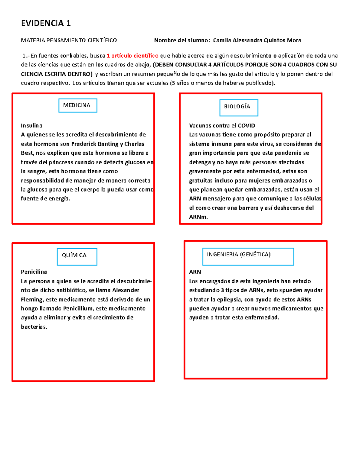 Evidencia 1 P. Científico - EVIDENCIA 1 MATERIA PENSAMIENTO CIENTÍFICO ...