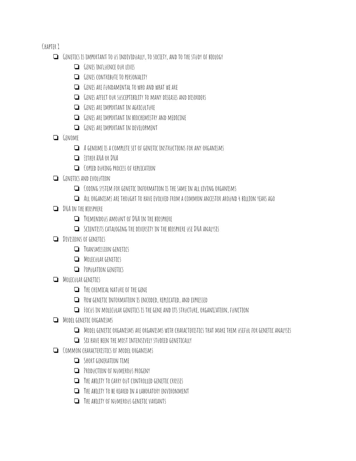 Genetics Exam 1-2 - Chapter 1 Genetics is important to us individually ...