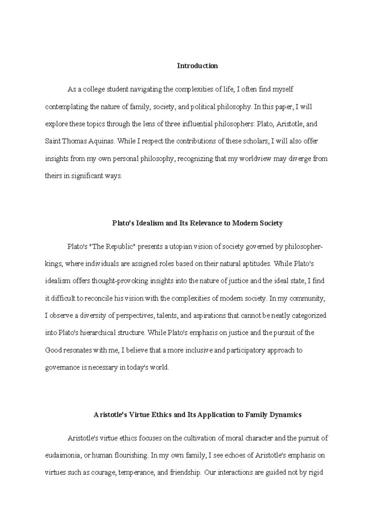 Introduction to Philosophy week 4 Written Assignment - Introduction As ...