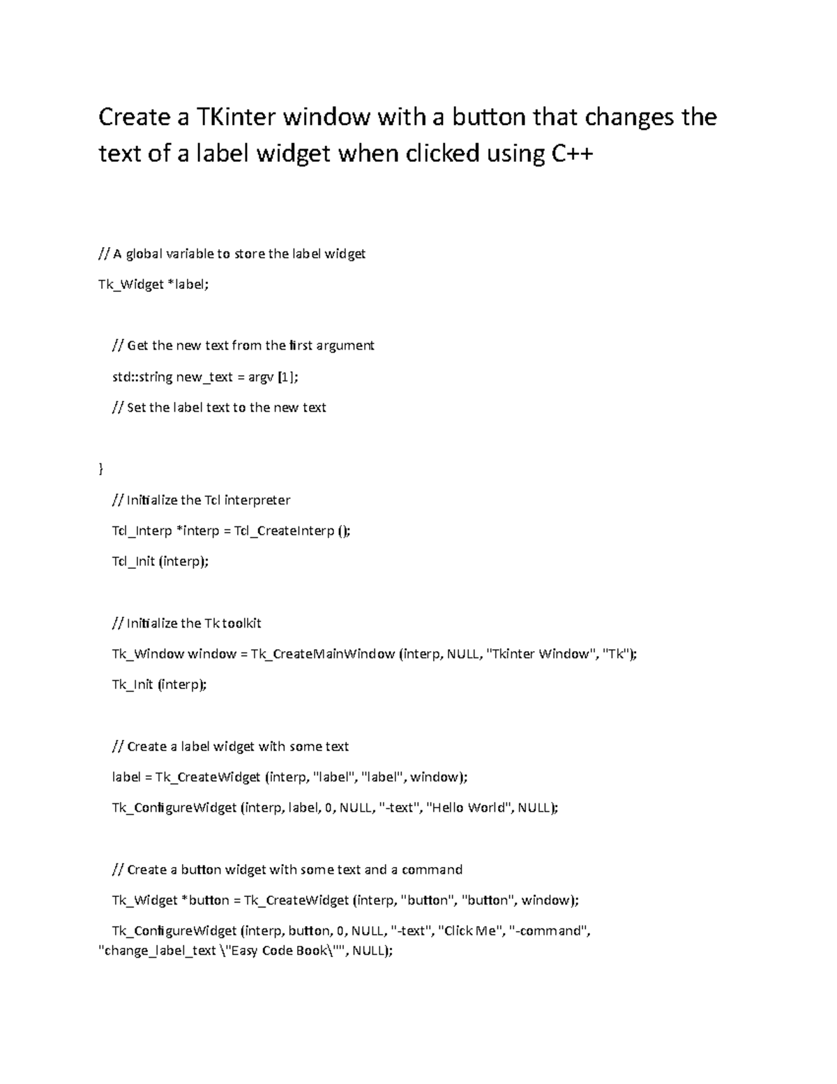 Comp6076-label 02-C++ - Create a TKinter window with a button that ...