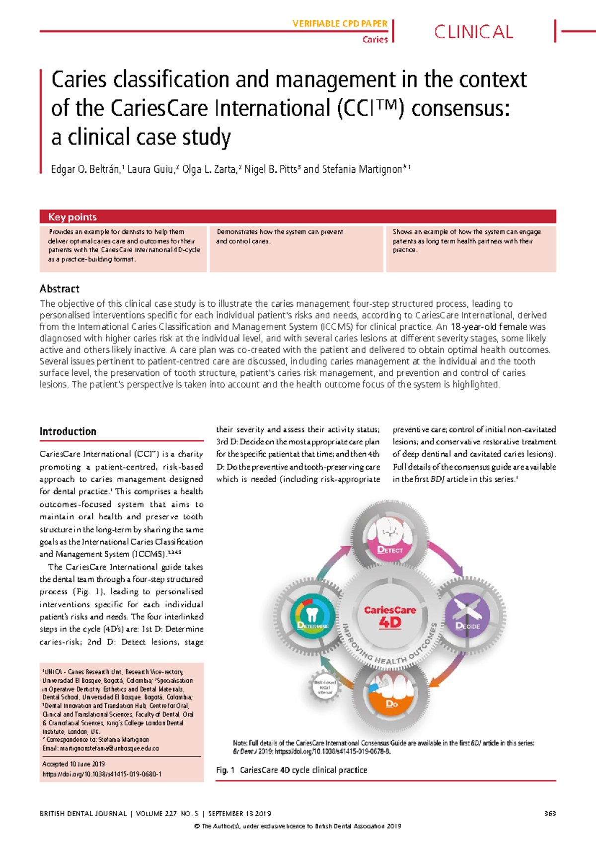 CCI Clinical Case Study - Caries classification and management in the ...