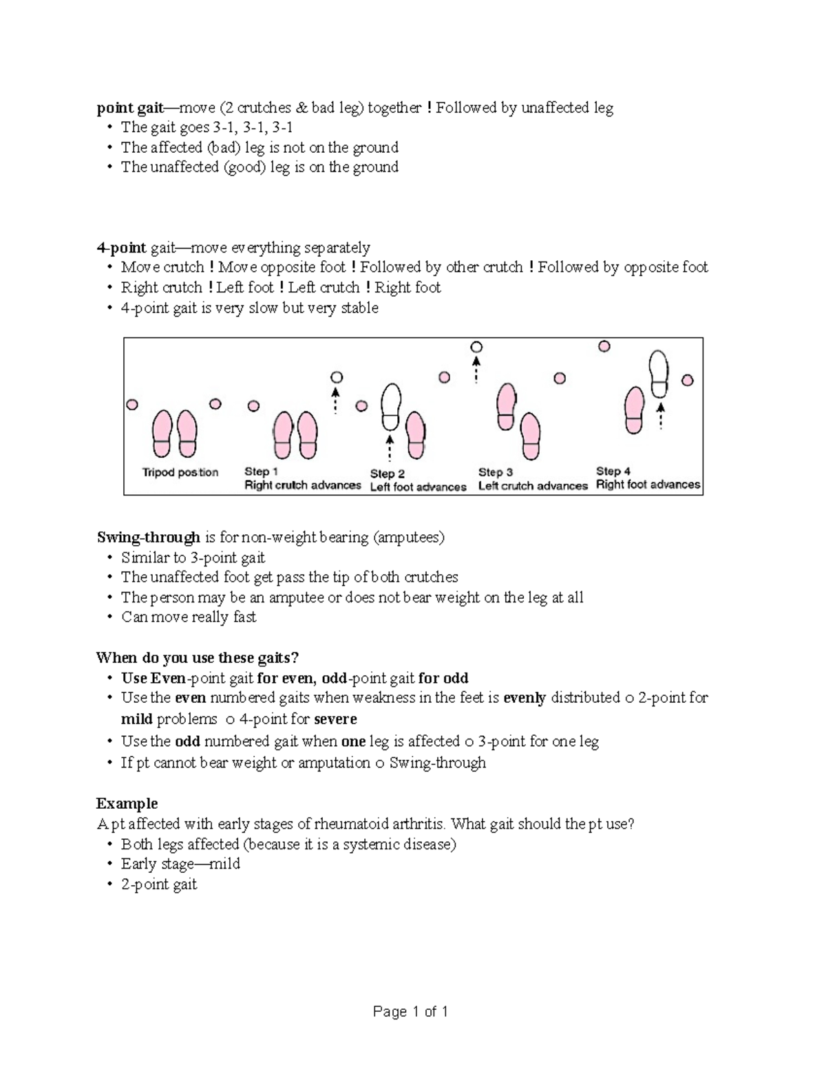 Mark K 26 Mark K Lectures NCLEX point gait—move (2 crutches & bad