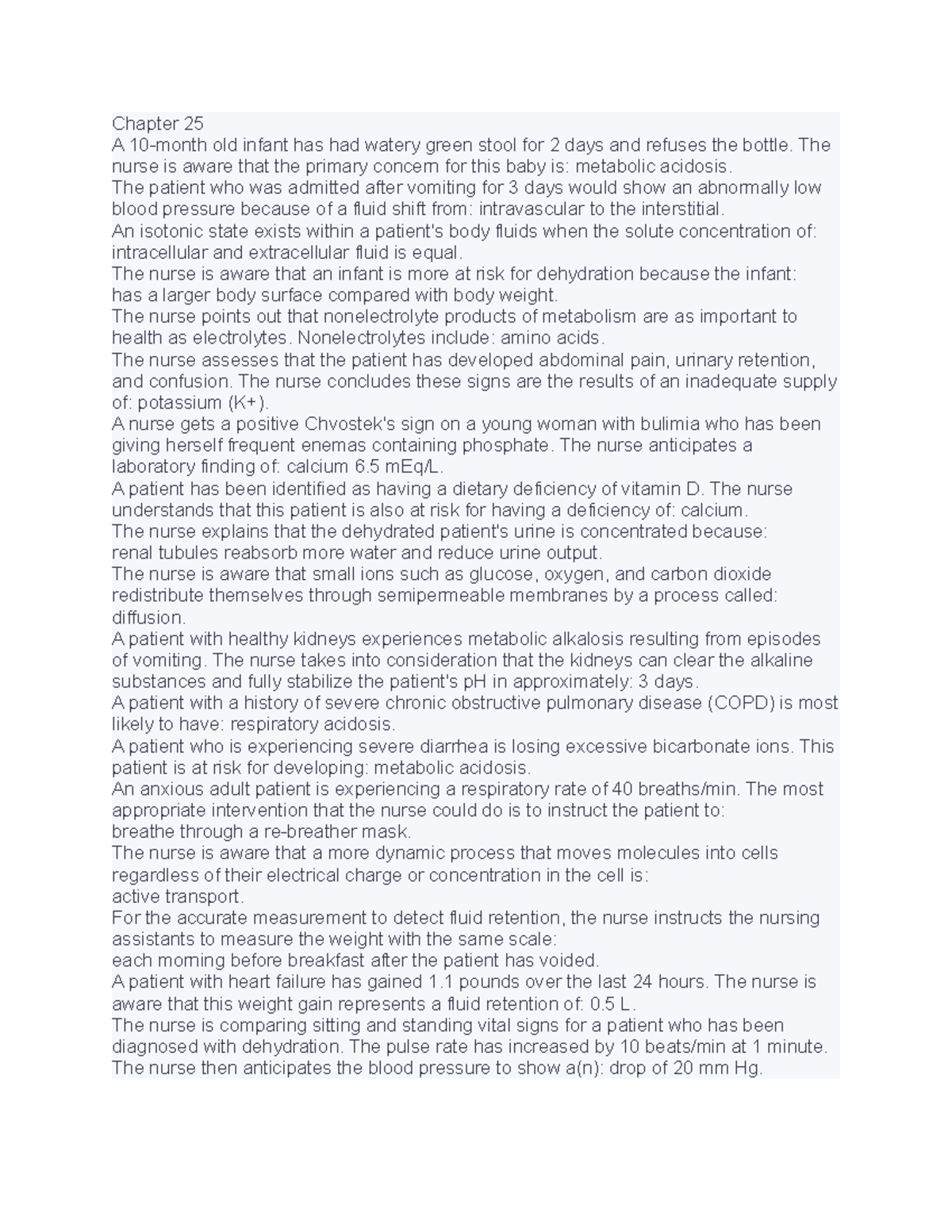 Chapter 25 answer key Chapter 25 A 10month old infant has had