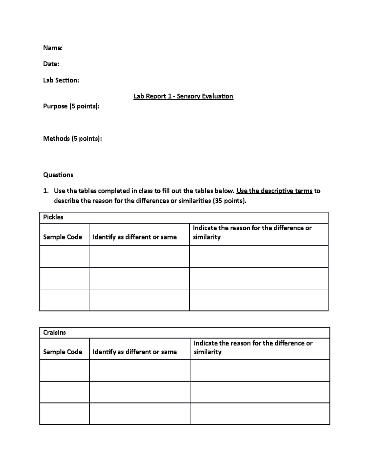 Post Lab Report 1(1) - Teacher lab: Shadab R Nejat Teacher: Allison ...