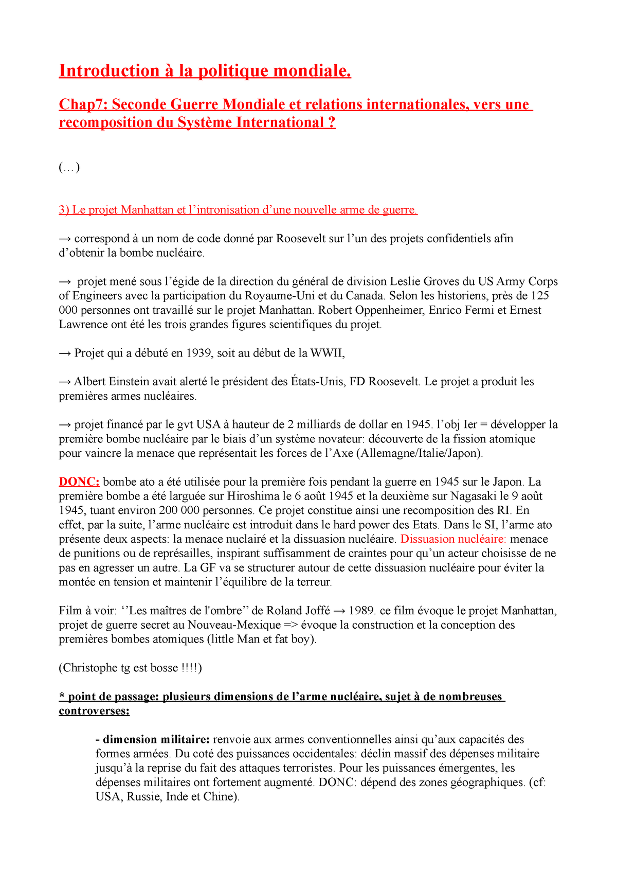 introduction dissertation seconde guerre mondiale